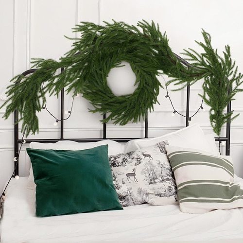 Guirnalda Norfolk Guirnaldas Navideñas Pino Artificiales, 2