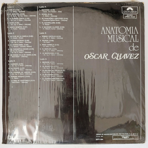 Oscar Chavez - Anatomia Musical De Lp