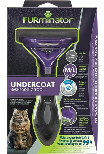 Imagen 6 de 8 de Furminator Cepillo Pelo Largo M/l Gato Mediano Grande