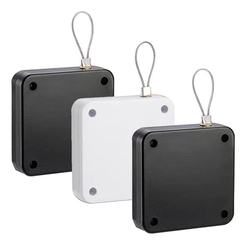 3 Fechos De Porta Retráteis Com Cordão Sem Perfuração