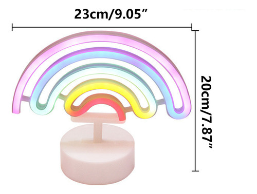 Linterna Led En V Con Luz De Neón Para Niña, Corazón, Decora