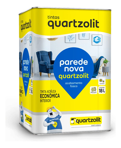 Tinta Quartzolit Acrílica Nova Eco Para Parede Branco Neve 1