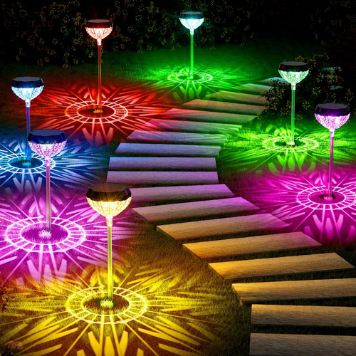 Conjunto De 4 Luces Solares Para Camino Y Jardín