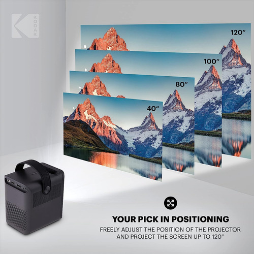 Kodak Flik Hd9 Proyector Inteligente Con Android Tv Color Negro