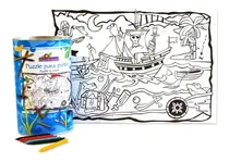 Comprar Rompecabezas Puzzle Barco Para Pintar Con Crayones 70 Piezas