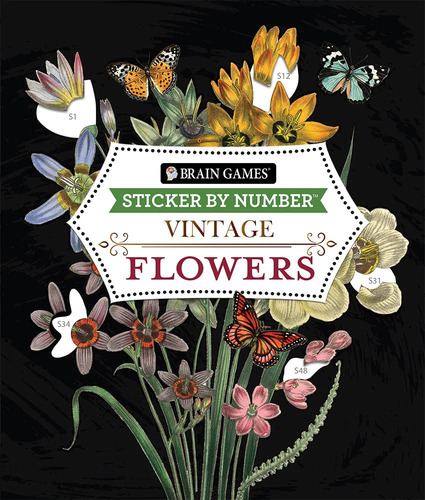 Brain Games - Sticker By Number - Vintage: Flowers