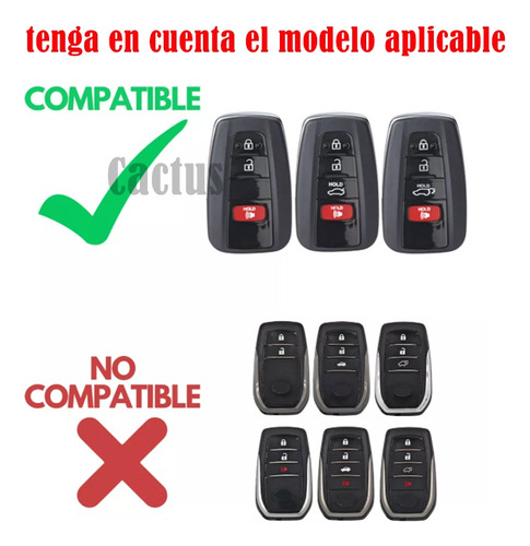 Funda Zinc Llave Toyota Rav4 Co-rolla Chr Prius Camry 4boton