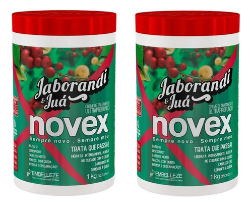 Creme De Tratamento Novex 1kg Jaborandi E Jua - Kit Com 2un