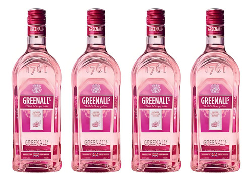 Pack De 4 Ginebra Greenalls Wild Berry 750 Ml