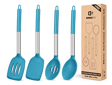 Juego De 4 Utensilios De Cocina De Silicona, Antiadherentes,