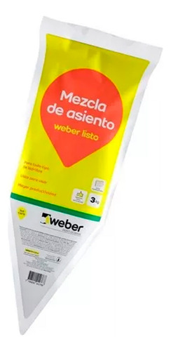 Mezcla Mortero De Asiento Listo Weber 3 Kilos Ladrillos Mm