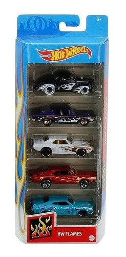 Hot Wheels Pack 5 Hw Flames - 1/64 Gtn48