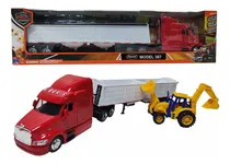 Comprar Trailer Peterbilt Gondola Esc 1:43 New Ray Retroexcavadora