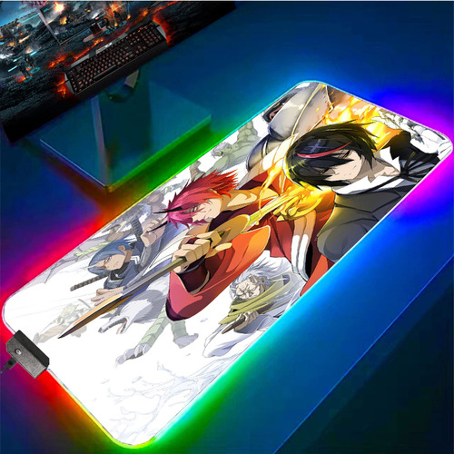 Alfombrilla Mouse Para Juego Personaje Anime Rojo Diablo Rgb