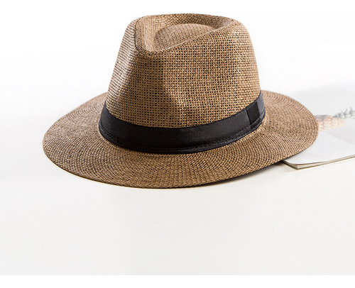 Sombrero Británico Casual Jazz Beach Straw