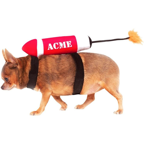 Disfraz De Cohete Acme Para Perro Talla: S/m Halloween