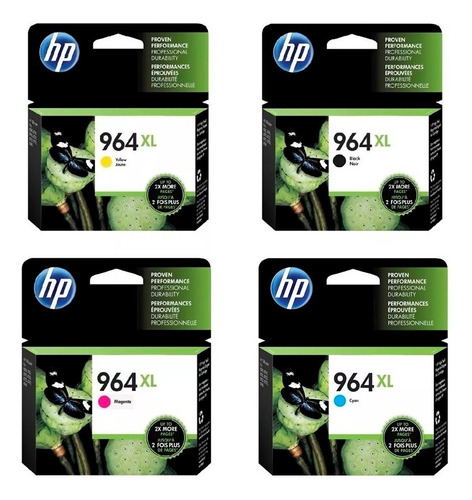 Combo Cartuchos Hp 964xl Negro + Colores Officejet 9020 9010