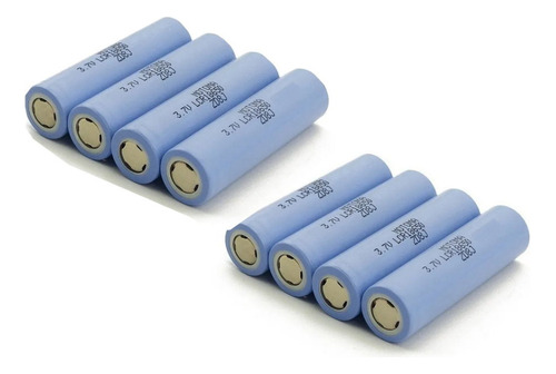 Bateria Pila 18650 3.7v 2500mah Recargable Lithium Pack X8