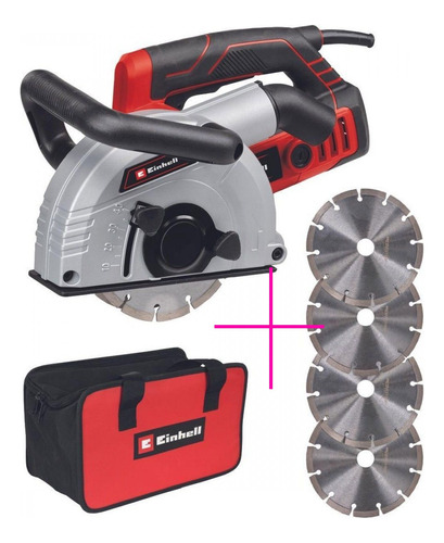 Acanaladora De Muros Einhell Electrica 1700w 4 Discos Bolso