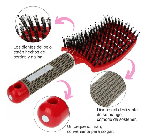 Cepillo Doble Peine Para Desenredar Cabello Masaje Capilar