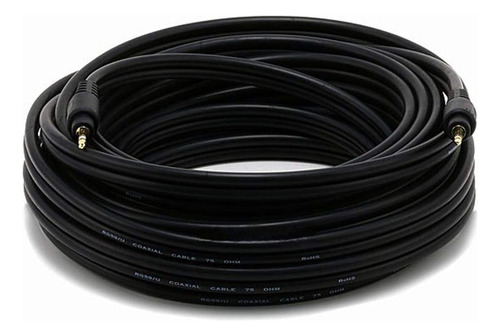 Cable De Audio Monoprice - 35 Pies - Negro | Premium Estéreo