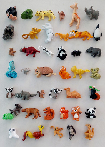 40 Figuras Animales Natoons De Huevo Kinder. C7 (Usado)