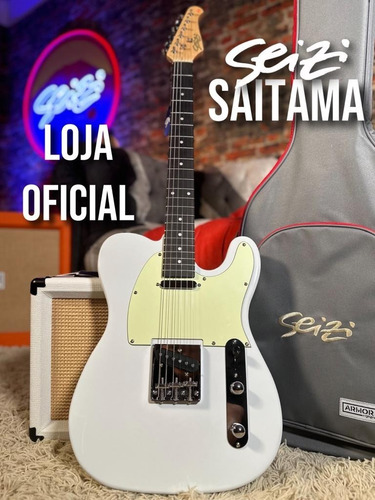 Guitarra Seizi Vintage Saitama Tl  White Purple Heart
