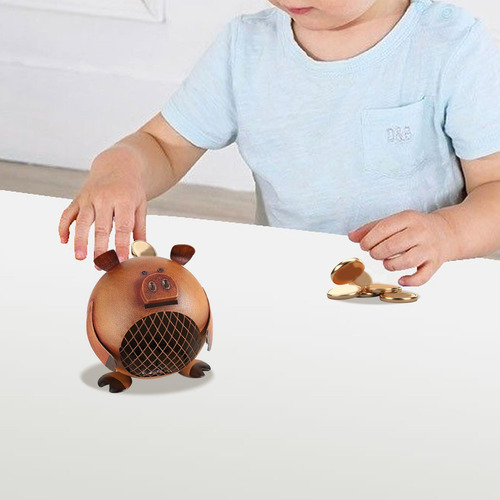 Hucha De Cerdo De Hierro, Caja De Ahorro De Dinero,