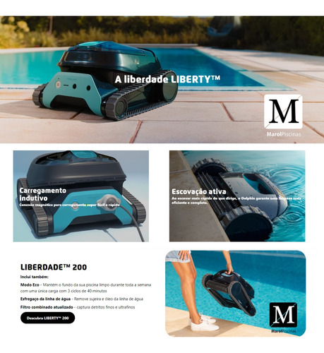 Robo Sodramar Liberty Sem Fio Para Fundo E Parede Piscina