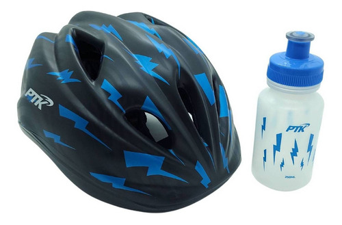 Kit Capacete Squeeze 250ml Kids Baby Infantil Ciclismo Bike Cor Verde Aqua Tamanho Unico
