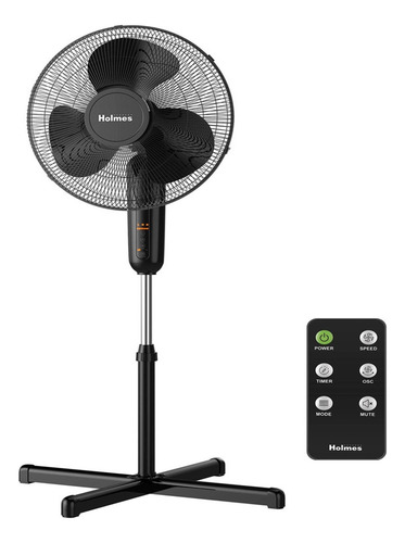 Ventilador De Pé Digital Holmes 16, 3 Velocidades E 3 Modos