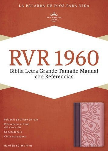 Biblia Rvr1960 Letra Grande Símil Piel Vino-rosado Holman