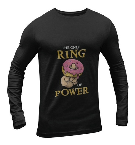 Polera Manga Larga Anillos De Poder Lord Rings Simpsons Meme