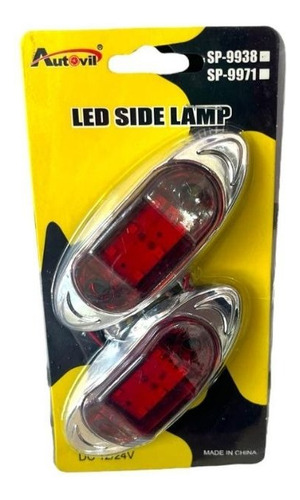 Luz Led Lateral P/camion (set De 2 Unidades) Dc 12/14v