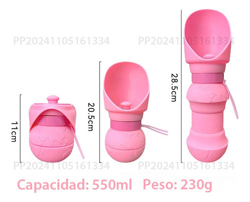 Taza De Agua Para Mascotas Botella De Agua Plegable Portátil