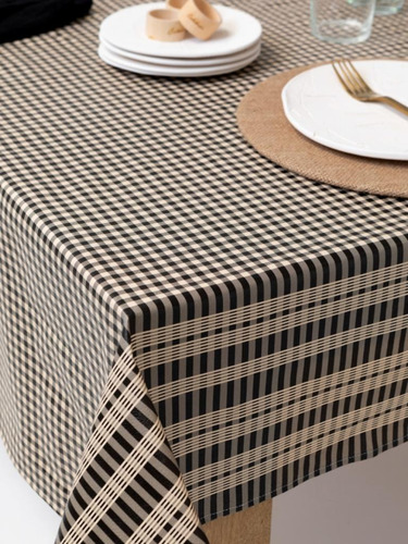 Imagen 3 de 4 de Mantel Deco Antimancha Rectangular Poliester Petite 3 Metros
