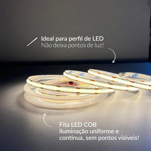 Fita Led Luce Branco Frio 6500k 5m 12v 8w Ip20 Deluxe Luz Branco-frio