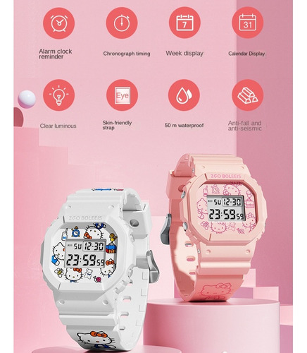Garantía Genuina: Reloj Digital Hello Kitty Watch Sanrio