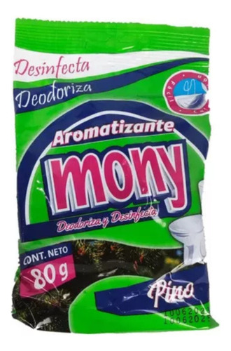 Pastilla Wc Desodorante Y Desinfectante Baño Mony 80gr 50 Pz