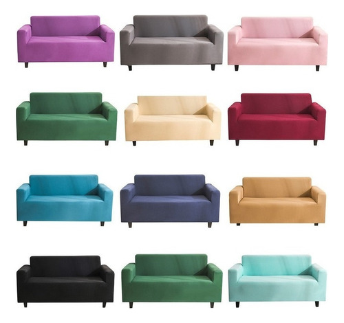 Funda Sofá Elástica Sillón Protector 3 Cuadras Lavable