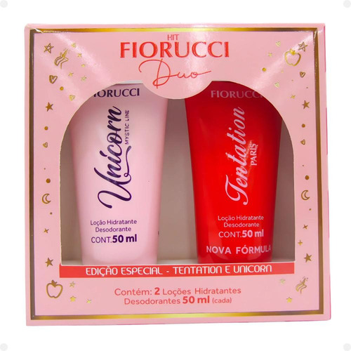 Duo Loção Fioruci Unicorn E Tentantion 50ml
