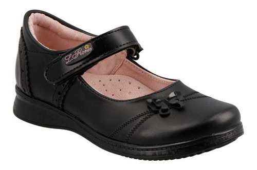 Zapatos Para  Niñas Escolares Lady Flores Modelo  610 Negro 