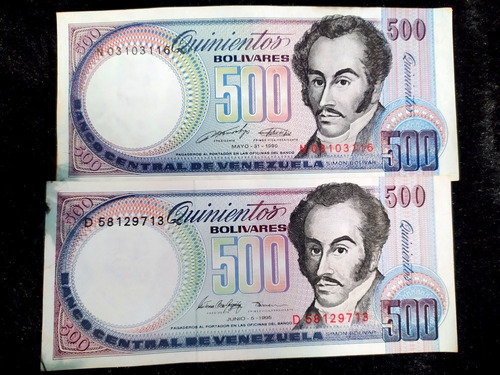 Vendo 2 Billetes De 500bs / Fuera De Circulación