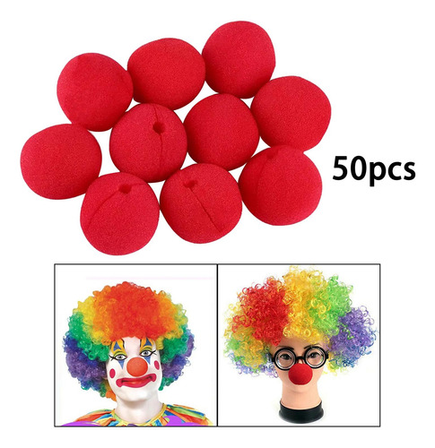 4 X 50x Red Clown Noses Funny Kids Photo Props For Holiday