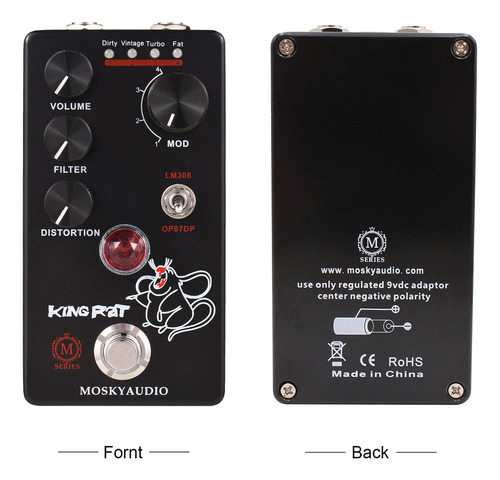 Pedal De Volumen/filtro/distorsión Y Guitar Rat De Effect Ma
