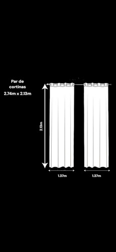 Cortinas De Aros Gruesas Que No Pasa La Luz 2.74m X 2.13m Brown