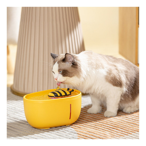 Fuente De Agua For Gatos Con Forma De Abeja, Capacidad De 2