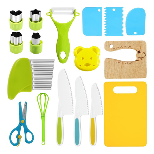 Q Juego De Cocina Niños 17 Pcs, Rebanadora De Plástico