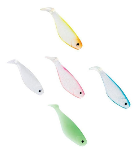 Isca Artificial De Silicone Soft Bait W093 Kit C/5 Coloridas Cor n/a
