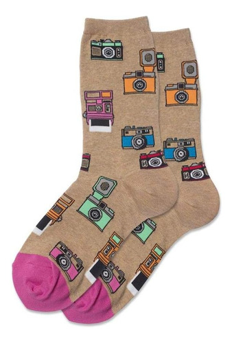 Hotsox Vintage Cameras - Calcetines Para Mujer, 1 Par, Cáñam